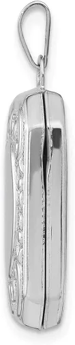 Vista 2 de 14 K oro blanco 0787in borde de libro relicario 1102in 0787in estilo XL558