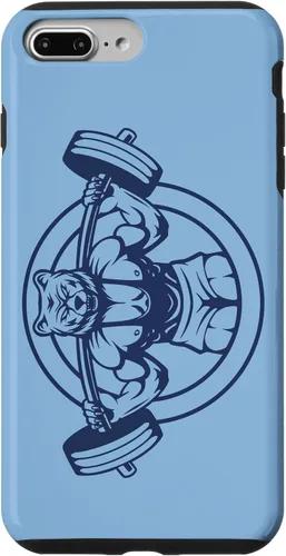 Vista 12 de iPhone 16 Bear Barbell diseño para culturistas caso de culturismo