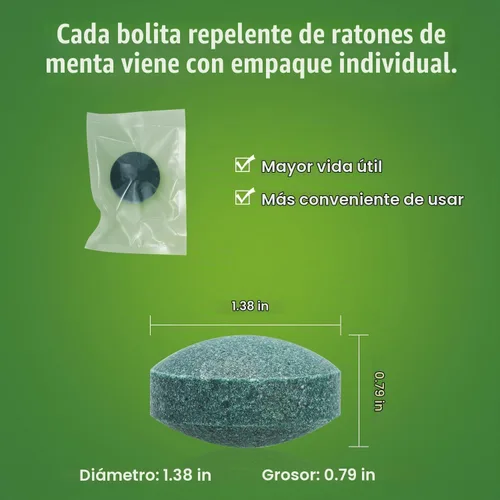 Vista 5 de Repelente de roedores repelente de ratones, 24 unidades, aceite de menta