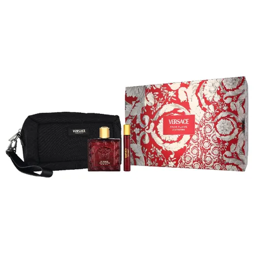 Vista 7 de Versace Eros Flame - Set de regalo de 3 piezas para hombre (3.4 onzas Eau De Parfum Spray + Eau De Parfum Spray de 0.34 oz + bolsa)