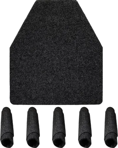 Vista 8 de Nuanchu Paquete de 6 tapetes para orinario para hombres, antideslizantes, para uso comercial, altamente absorbentes, almohadillas de baño para baño
