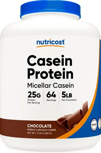 Vista 9 de Nutricost Proteína en Polvo de Caseína 2lb Chocolate - Caseína Micelar, Sin Gluten, Sin OMG Caseína micelar, sin gluten, sin OMG