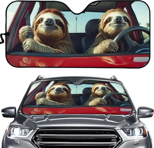 Vista 25 de HUGS IDEA Parasol plegable para parabrisas de automóvil, diseño de flores, bohemio, para la mayoría de los sedán, SUV, camión, parabrisas delantero