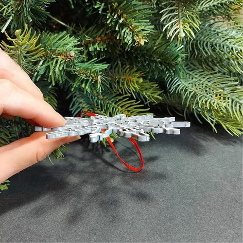 Vista 7 de Adorno de copo de nieve con pene - El adorno más divertido del siglo, divertido adorno de copo de nieve para árbol de Navidad, espejo retrovisor