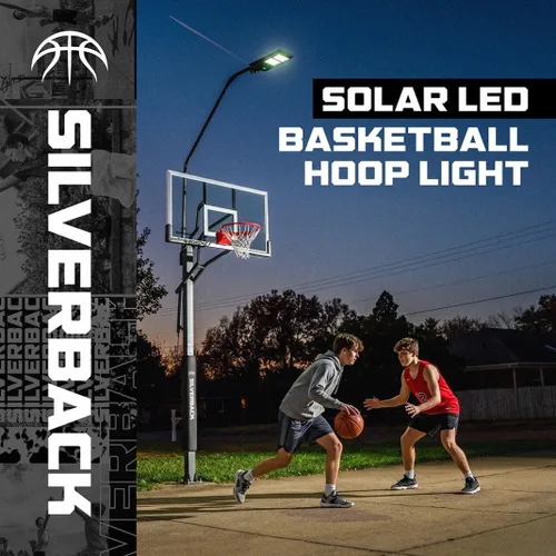 Vista 2 de Silverback La luz LED de aro de baloncesto ilumina el tablero