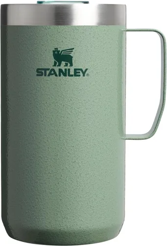 Vista 13 de STANLEY Everyday Camp Mug de 24 onzas, tapa para beber, taza para café, té y bebidas, taza de café aislada de acero inoxidable, sin BPA, color ceniza