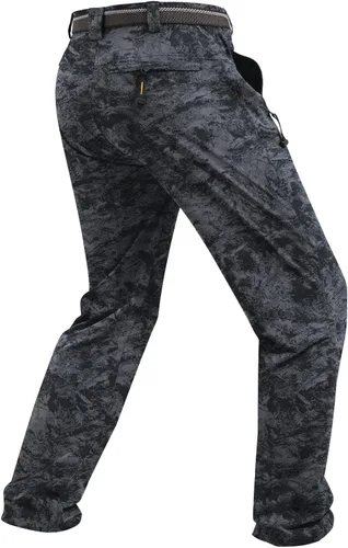 Vista 4 de SIKAINI Pantalones tácticos de secado rápido para hombre, ligeros, impermeables, para senderismo, Ripstop, con cinturón