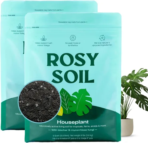 Vista 19 de Rosy Soil Plant Food, fertilizante orgánico para plantas de interior, 4 cuartos de galón Microbially Active Organic Indoor Plant Food, with