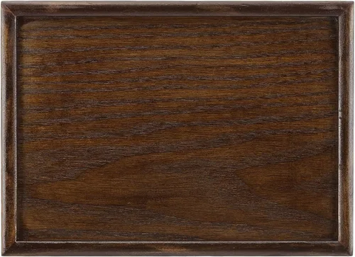 Vista 16 de Bandeja rectangular de madera para servir de madera, bandeja decorativa, 13.8 x 9.5 pulgadas, apta para decoración del hogar, cocina, mesa auxiliar
