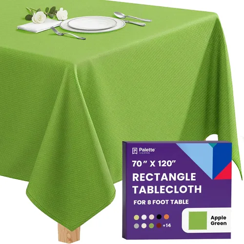 Vista 114 de Gee Di Moda - Mantel rectangular de 60 x 84 pulgadas – Mantel rectangular de poliéster lavable para mesa de 5 pies