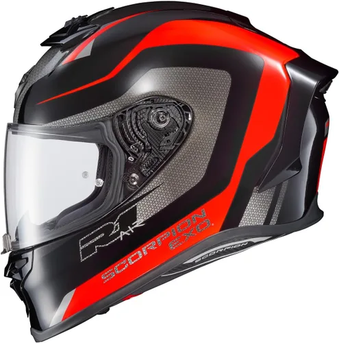 Vista 10 de ScorpionEXO R1 Air Casco de Motocicleta de Cara Completa con Escudo Pinlock y Bolsillos para Altavoces Listos para Bluetooth DOT ECE Sólido