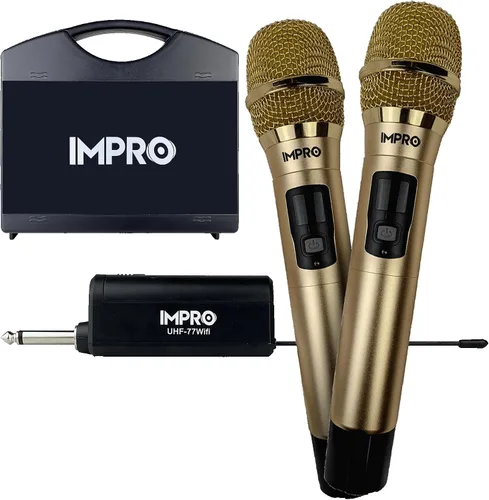 Vista 5 de ImPro UHF-77Wifi Profesional UHF Sistema de micrófono inalámbrico (negro)