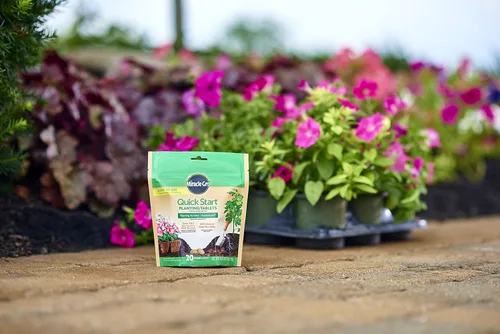 Vista 2 de Miracle-Gro Tabletas de siembra de inicio rápido, 20 tabletas Fertilizante de inicio de plantas para trasplantes de flores, verduras y plantas