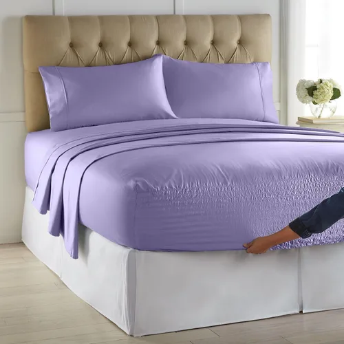Vista 6 de BrylaneHome Bed Tite - Juego de sábanas de microfibra, tamaño individual, diseño floral azul