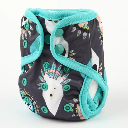 Vista 2 de Pañal para bebé recién nacido, 8lbs-10lbs (animal nativo americano)