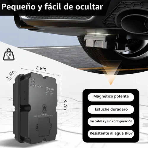 Vista 4 de Rastreador GPS para vehículos, hasta 7 meses de duración de la batería