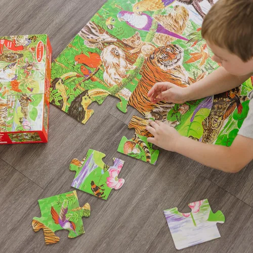 Vista 7 de Rompecabezas de piso de Melissa & Doug (48 piezas de selva, 2x3 pies)