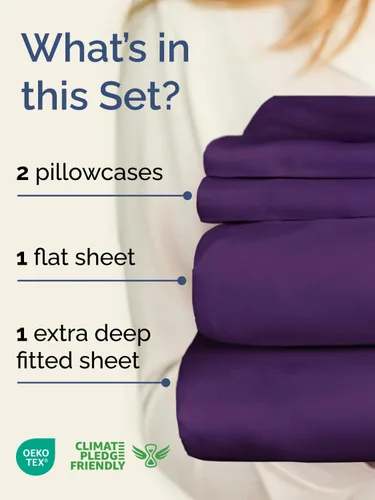Vista 60 de Extra Deep Twin XL Sheet Set - 3 Piece College Dorm Room - White 01-Blanco
