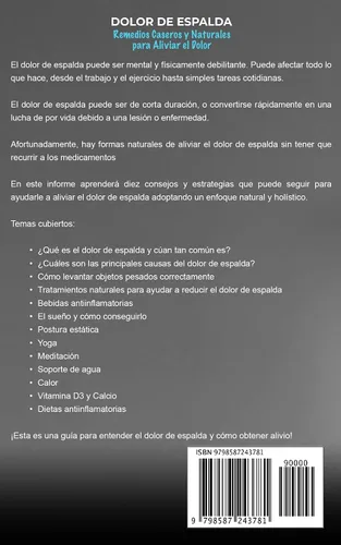 Vista 2 de DOLOR DE ESPALDA - Remedios Caseros y Naturales para Aliviar el Dolor Descubra los 10 mejores remedios naturales y 100% seguros para el alivio