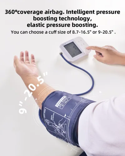Vista 5 de AILE Monitor de presión arterial para uso doméstico, máquina de presión arterial 111 - Brazalete de presión arterial (8.7-16.5 pulgadas)