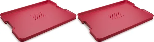 Vista 9 de Joseph Joseph Cut&Carve Plus - Tabla de cortar antideslizante, multifunción, de doble cara para preparación y tallado de alimentos, apta para Negro