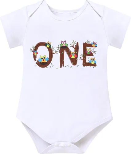 Vista 9 de ODASDO Conjunto de 3 piezas con temática de animla para bebé niña