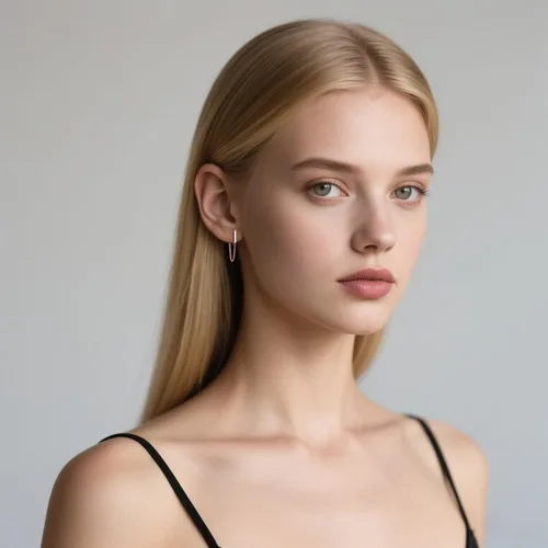 Vista 2 de Reffeer Aretes de plata de ley 925 maciza, aretes minimalistas con cadena para mujer