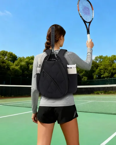 Vista 2 de Mochila de tenis Sucipi para mujeres y hombres, mochila para raquetas de tenis resistente al agua y lavable a máquina, bolsa deportiva ligera