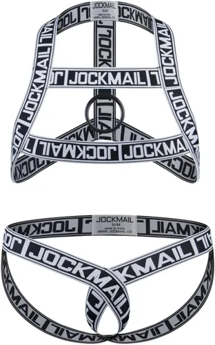 Vista 9 de JOCKMAIL Arnés de fitness para hombre con correa de hombro para hombre, ropa interior elástica cómoda y suspensorio 905+299azul