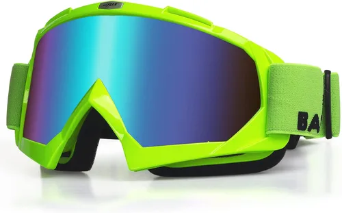 Vista 14 de BATFOX Gafas de Motocicleta Gafas Protectoras Moto de Cross Motocross Seguridad ATV Táctica Conducción (Azul Negro, Adulto)