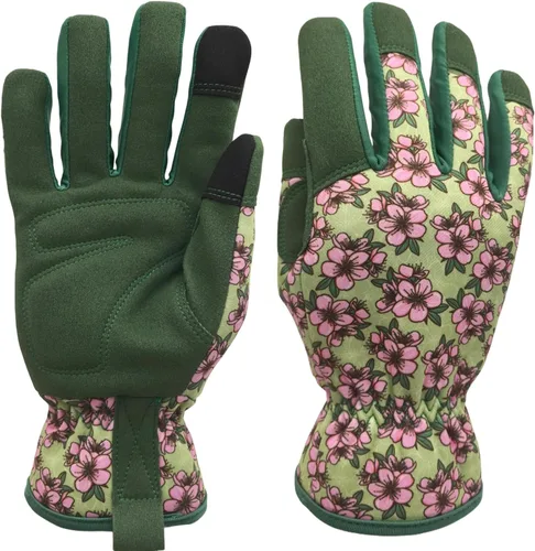 Vista 11 de Guantes de jardinería a prueba de espinas y resistentes a pinchazos con agarre, guante de jardín para mujer, regalos de cuero para trabajo