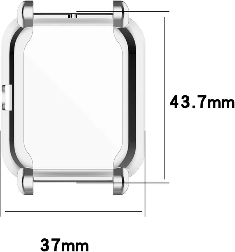 Vista 3 de Fundas protectoras de pantalla compatibles con Amazfit GTS 2 Mini/Bip U Pro/Bip S/Bip Lite/Bip 1S/Bip Lite 1S/Amazfit A1608 Watch Soft Metal