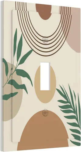 Vista 121 de Placa de pared abstracta con diseño de amanecer retro, arco iris, puesta de sol, sin dispositivo, placa de pared decorativa en blanco, placa frontal