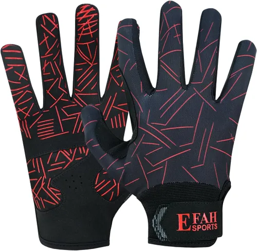 Vista 10 de Guantes de bateo de béisbol EFAH SPORTS para jóvenes, adultos, hombres, niños y niños con acolchado, cómodos guantes de bateo de sóftbol con palmas