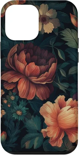 Vista 16 de Vintage Dark Flower Pattern Moody Floral Case for iPhone 17