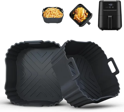 Vista 12 de LYHOLKEER Forros de silicona para freidora de aire Chefman de 6 cuartos de galón, Instant Pot Vortex Plus 6QT XL, 1 cesta cuadrada de silicona