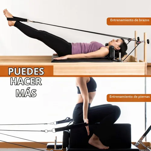 Vista 5 de TOBWOLF 2PCS Pilates Straps for Reformer, Double Loop D Ring Foot Hand
