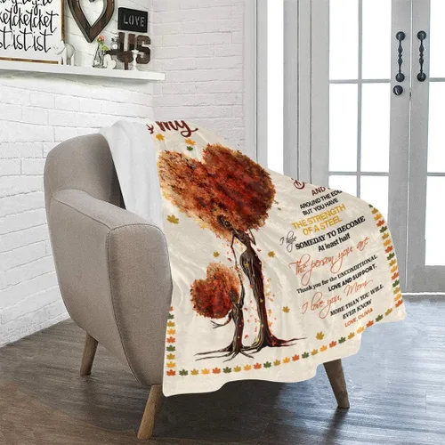 Vista 9 de Manta personalizada para mamá de hija e hijo, manta personalizada para el día de la madre con nombres de los niños, manta con texto en inglés «To My