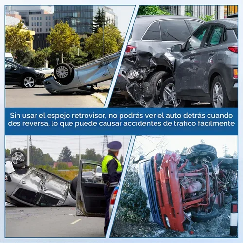 Vista 6 de SINGARO Espejos retrovisores panorámicos para automóvil, extensor universal de espejo retrovisor convexo, clip cromado antirreflejo, espejo gran