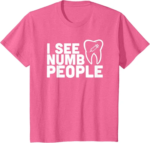 Vista 38 de I see Numb People - Camiseta de regalo para dentista dental, Negro, S