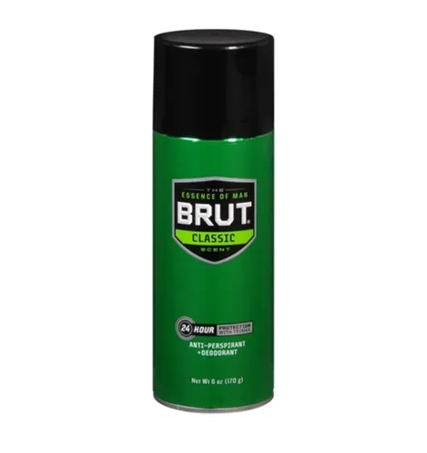 Vista 3 de BRUT Spray antitranspirante y desodorante clásico, desodorante en aerosol perfumado para hombres, potente protección contra olores y sudor, sin