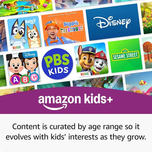Vista 3 de Tablet Amazon Fire HD 10 Kids para niños de 3 a 7 años Controles parentales, 2 años de garantía sin preocupaciones, contenido adecuado para la Azul