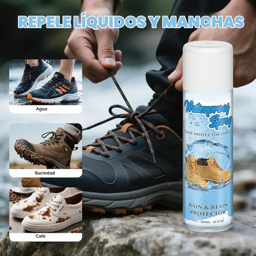Vista 3 de etching Spray protector de zapatos: nano impermeable avanzado y repelente de manchas para tenis, gamuza, cuero y tela, escudo protector invisible