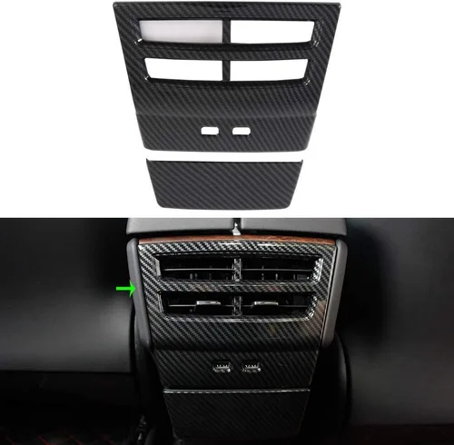 Vista 7 de OBL Funda para Consola Central y Salpicadero para Tesla Model X Model S 2014-2020, Accesorios para Interior de Coche ABS, Imitación de Fibra