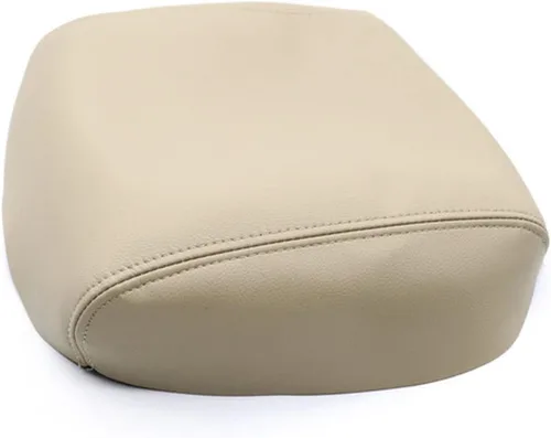 Vista 2 de Priprilod Funda de repuesto de cuero beige tostado para reposabrazos de consola central compatible con Honda Pilot 2009 2010 2011 2012 2013 2014