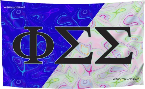 Vista 38 de Greek Club Sorority & Fraternity - Bandera de luz negra, 3 pies x 5 pies, licencia oficial, tapiz, exhibición, poliéster, pancarta de letras, CHI