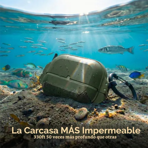 Vista 4 de Catalyst Funda para AirPods Pro 3, impermeable IP68 de 330 pies, 20 pies, a prueba de caídas de 20 pies, con pestillo de bloqueo, protección total