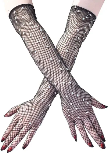 Vista 2 de Guantes de encaje con calentadores de brazo de muchos estilos para mujeres o niñas