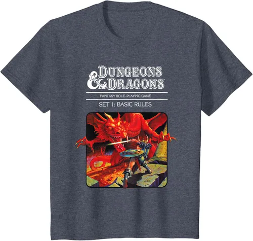Vista 16 de Dungeons & Dragons Vintage Basic Rules Cover T-Shirt Small Negro