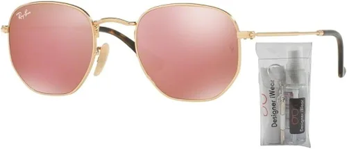 Vista 2 de Ray-Ban RB3548N HEXAGONAL Sunglasses For Men For Women + BUNDLE with Designer iWear Complimentary Eyewear Care Kit